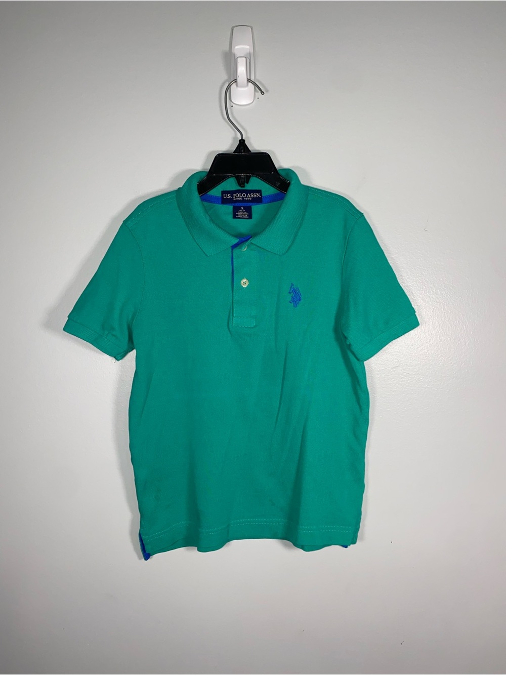 U.S. Polo Assn. Boys' Teal Polo with Blue Logo